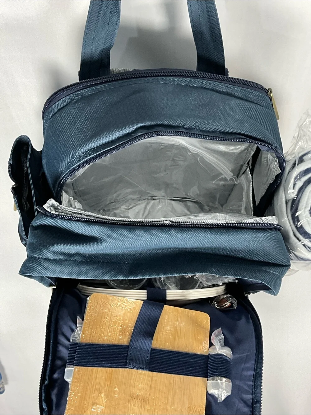 Travel Backpack with Brown Trim